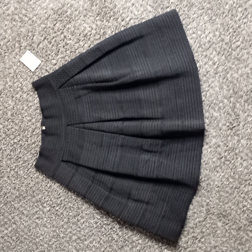 Black pleated skirt with zipper- Charlotte Russe